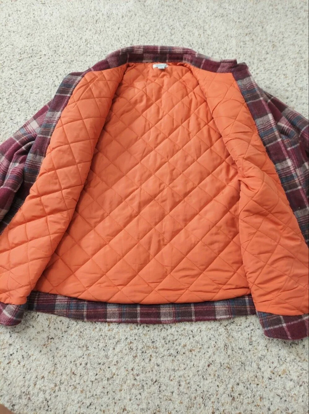 Sundance Wool Blend Quilted Lined Purple Plaid Flannel Shacket Woman M Cabincore
